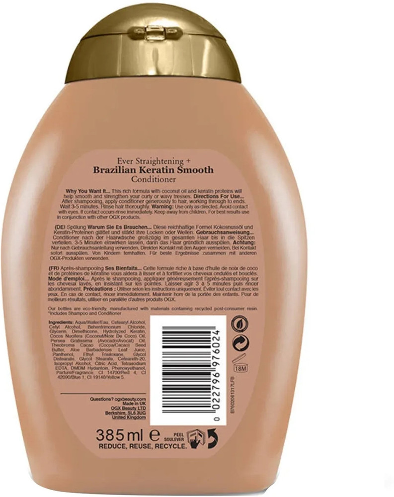 ogx Brazilian Keratin Conditioner Nourishing Hair Care for Strength and Shine Price in India Buy ogx Brazilian Keratin Conditioner Nourishing Hair Care for Strength and Shine Online In India