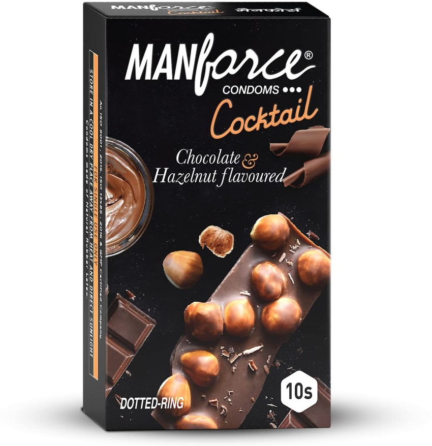 Funtime Dotted, Ribbed & Contoured Hazelnut Flavored Condom