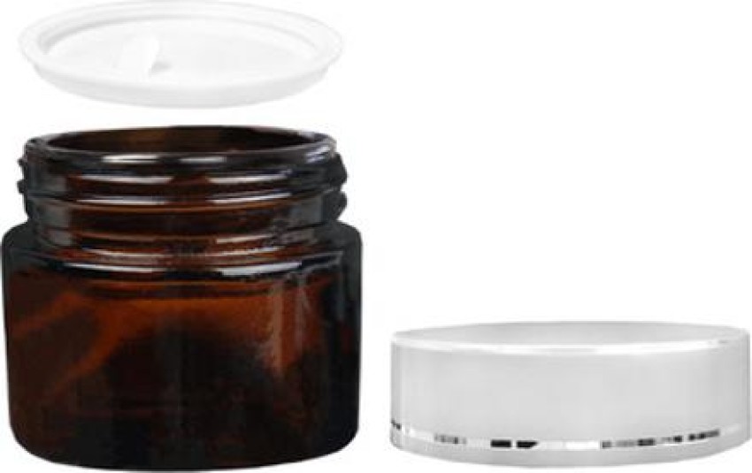 Dark amber 2oz 60ml cosmetic glass jar with gold lids - Glass bottle  manufacturer-MC Glass