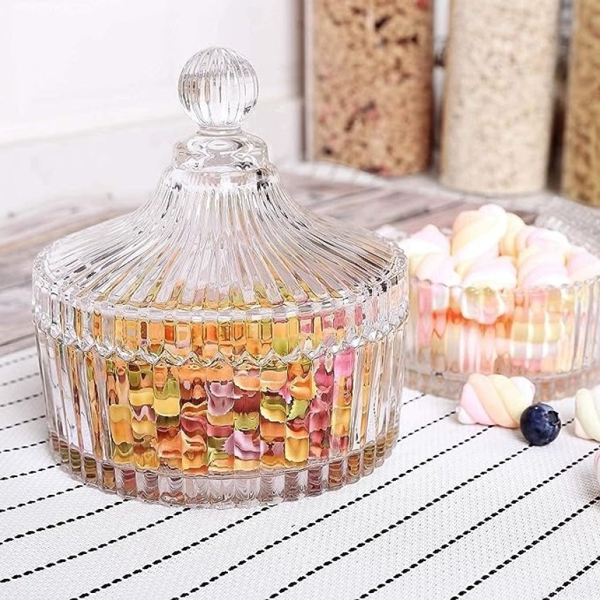 K AND D BROTHERS Glass Cookie Jar - 330 ml Price in India - Buy K AND D  BROTHERS Glass Cookie Jar - 330 ml online at