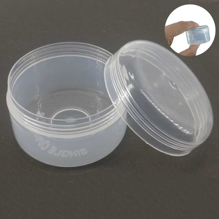Small round clear plastic containers 2025