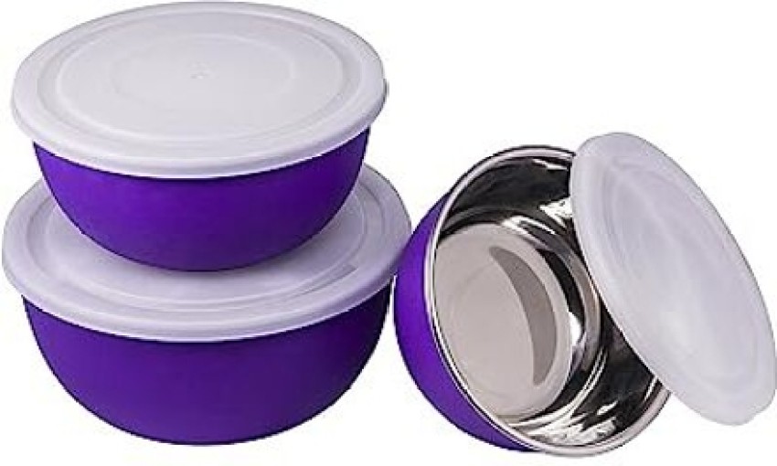 Tupperware Plastic Container- 500 mL, 1.2L 4 Pcs, Purple, Size: Small