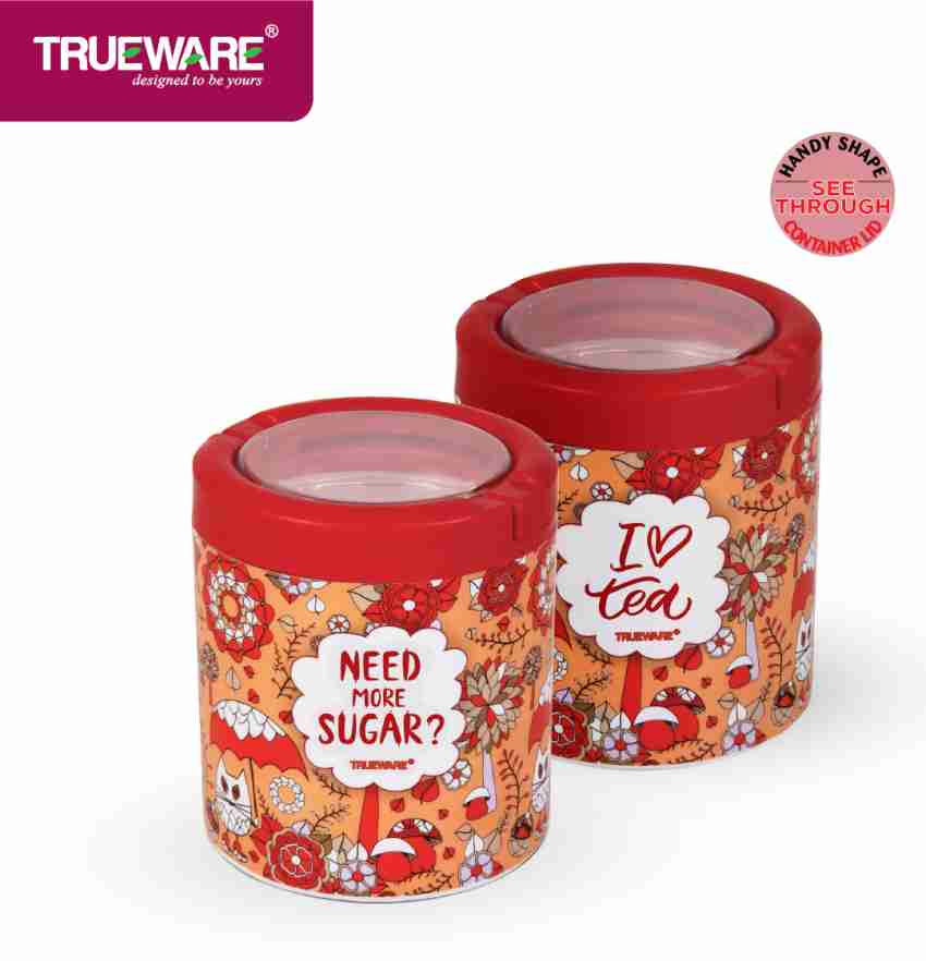 Trueware Plastic Tea Coffee & Sugar Container - 750 ml, 750 ml