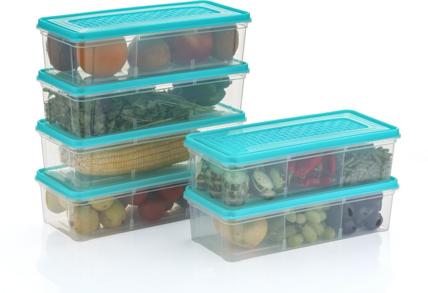 Buy SCARLET MULTI PRODUCTS Food Storage Container for Fridge, Set of 3 (1  Box 2500ml, 2 Box 1200ml) / Transparent Plastic Storage Box with Lid /  Freezer Container for Fish, Vegetable, Meat /