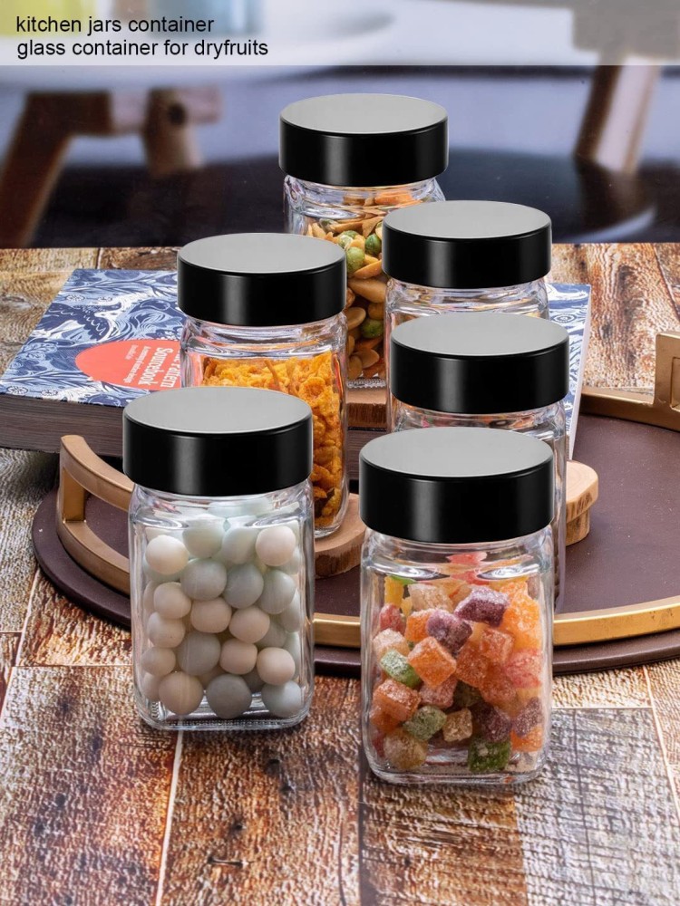 Mason candy Jar for Spices Glass Transparent Container Glass Jars with Lids  Cookie Jar Kitchen Jars