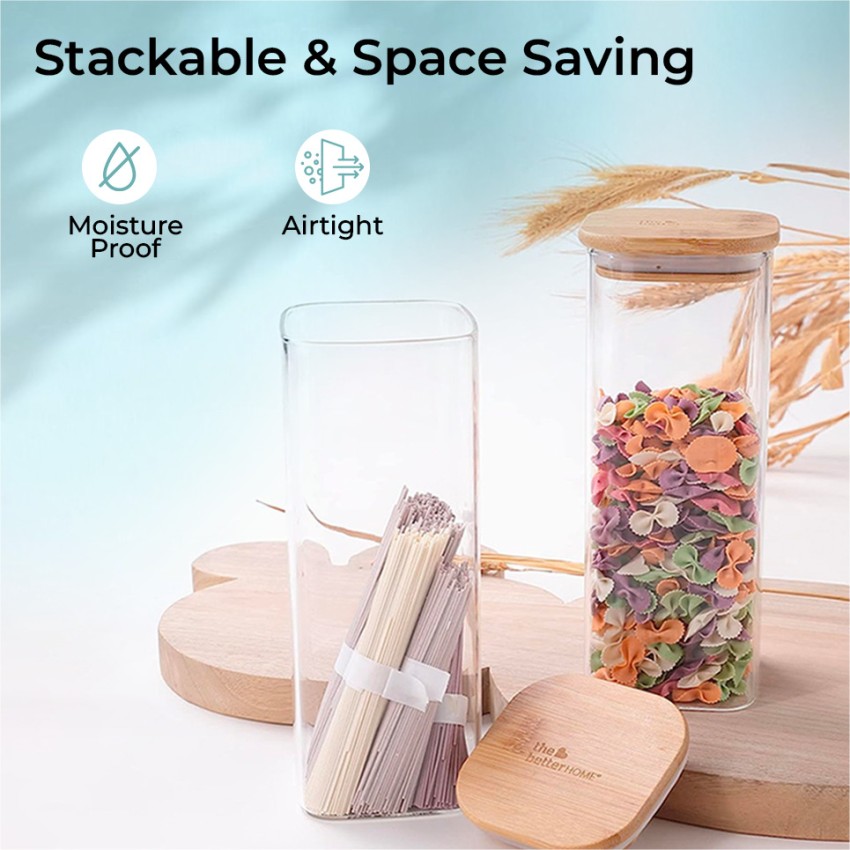 The Better Home Borosilicate Glass Jar for Kitchen Storage