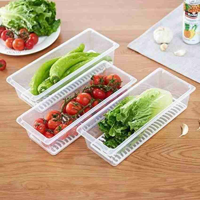SILIVO Produce Saver Containers for Refrigerator (6 Pack) - 1.5L Fruit  Storage Containers for Fridge, Vegetable Storage Containers with Drain Tray