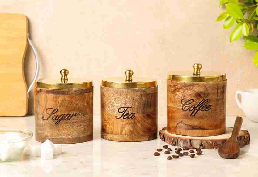 White and wood tea sale coffee sugar