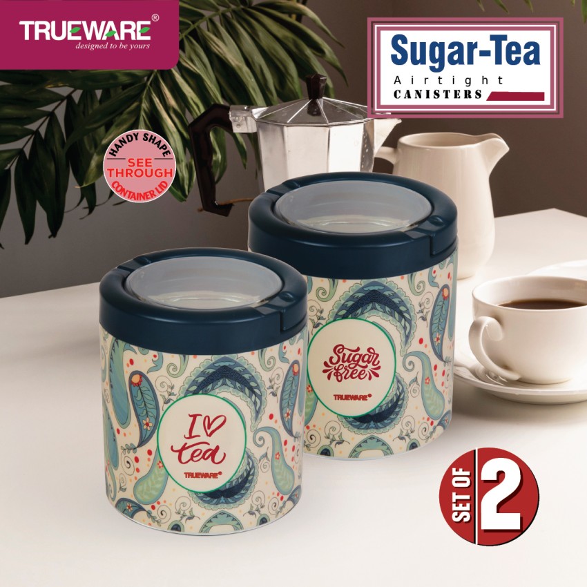 Trueware Plastic Tea Coffee & Sugar Container - 750 ml, 750 ml