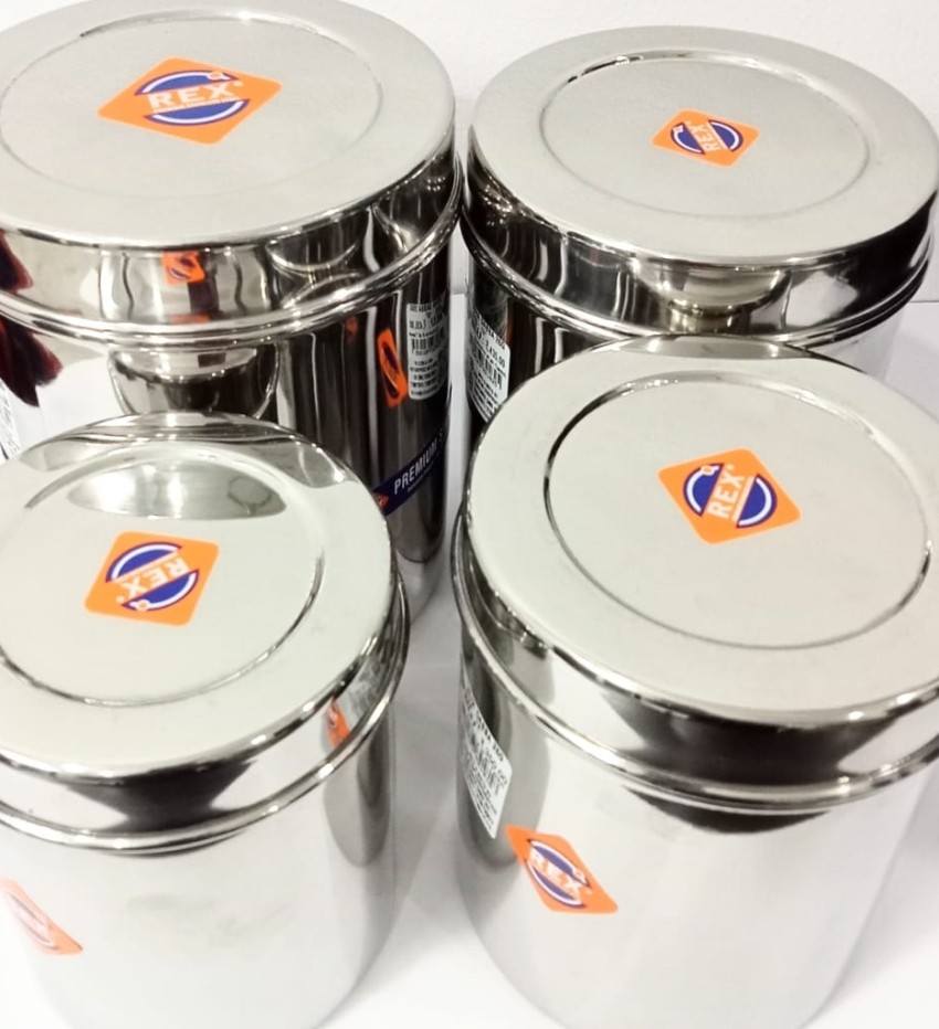 Stainless Steel Dabba-Storage Containers 400ml-500ml-750 ml Set