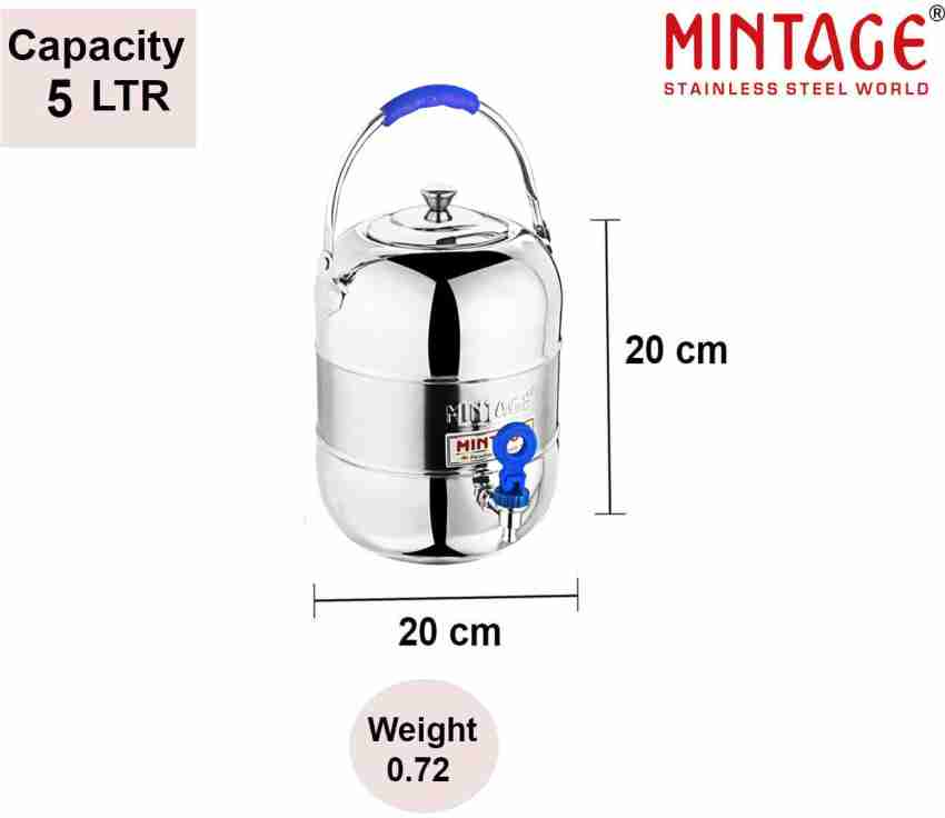 Mintage Stainless Steel 5 L Water Tank Price in India - Buy Mintage  Stainless Steel 5 L Water Tank online at