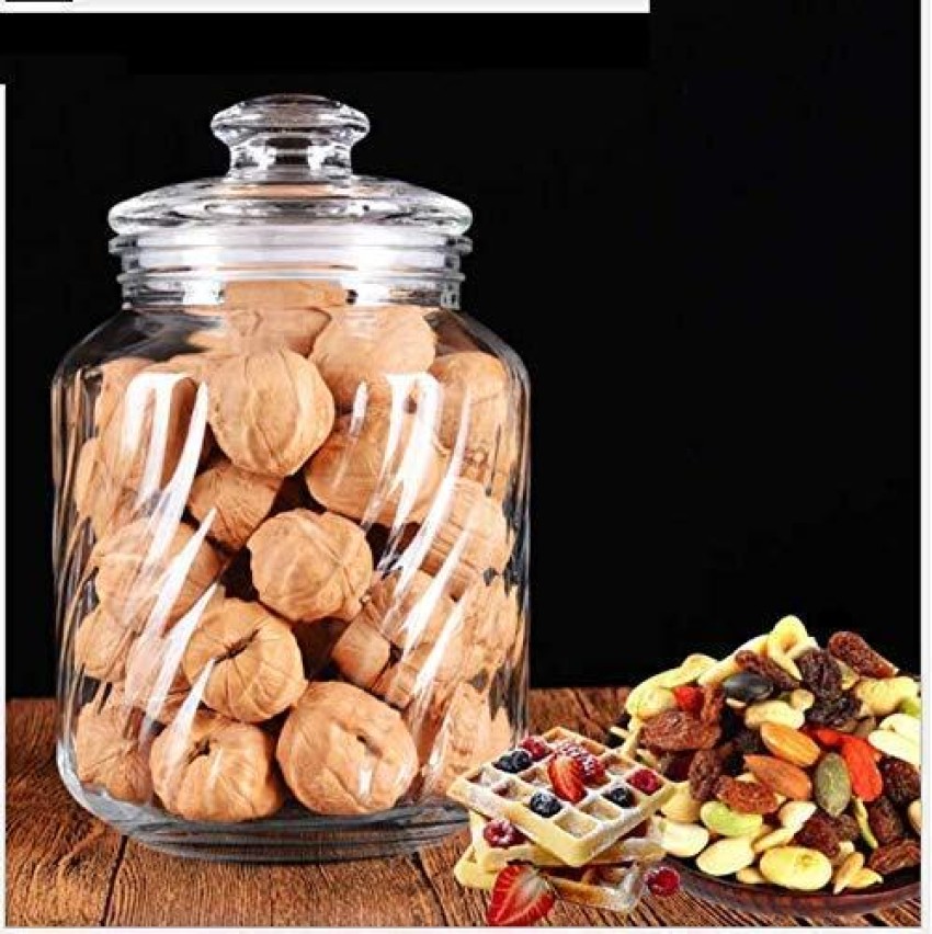 K AND D BROTHERS Glass Cookie Jar - 330 ml Price in India - Buy K AND D  BROTHERS Glass Cookie Jar - 330 ml online at