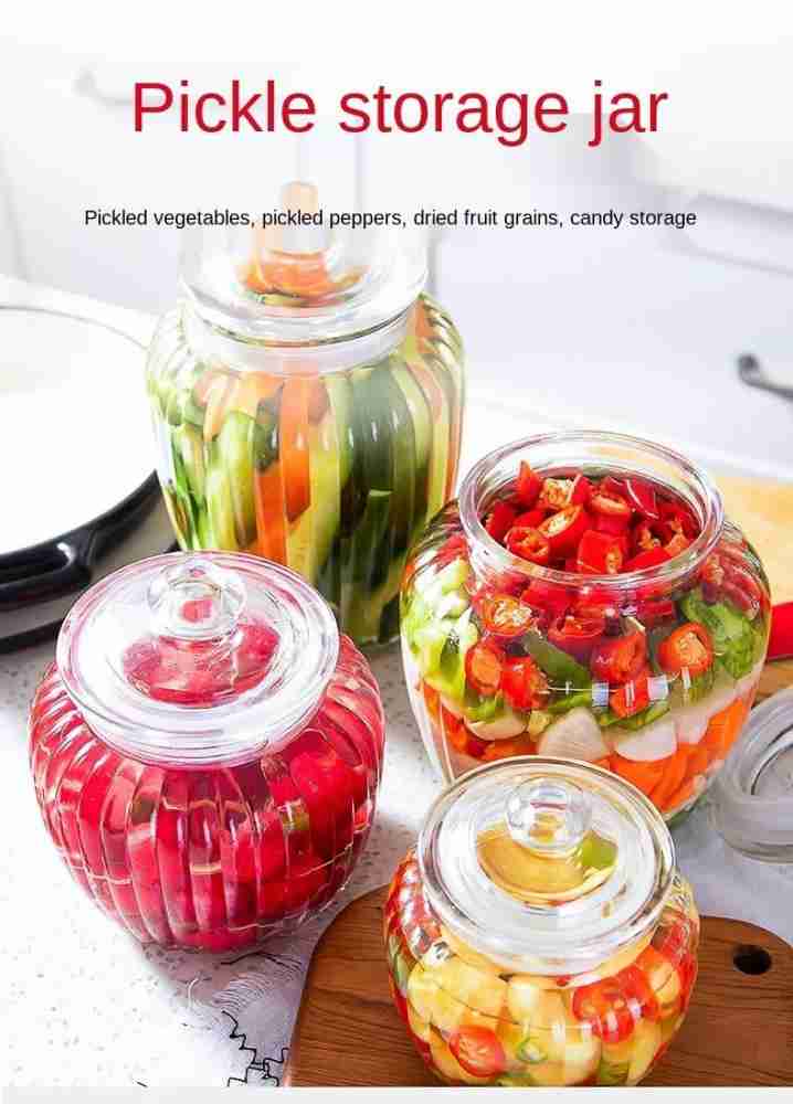 Transparent Glass Sealed Storage Jars, Pickle Jars, Pickle Jars