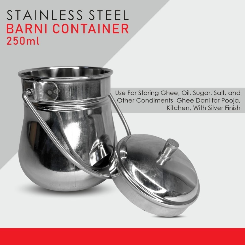 Stainless Steel Ghee Pot Small for Pooja