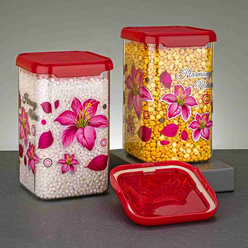 Plastic Food Storage Pink Container, Capacity: 1100 ml, Weight: 400 Gm