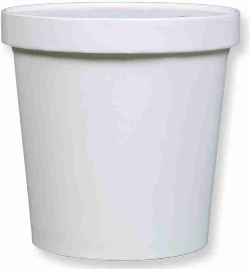 White Plain Paper Container With Lid 750ml