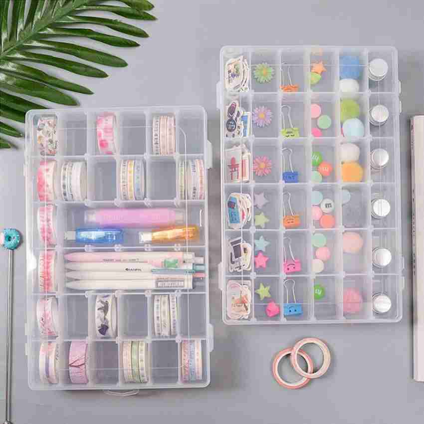 NEW CREATION 3 Layer 18 Grids Storage Plastic Boxes Medicine Jewelry Bead  Storage Box Container Organizer Case Craft Boxes Random Color 3 Layer, 18  Grid Vanity Box (Transparent) makeup cosmetic box Vanity