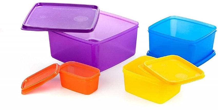 Tupperware Keep Tab Plastic Container Set, 500ml, Set of 4, Multicolour