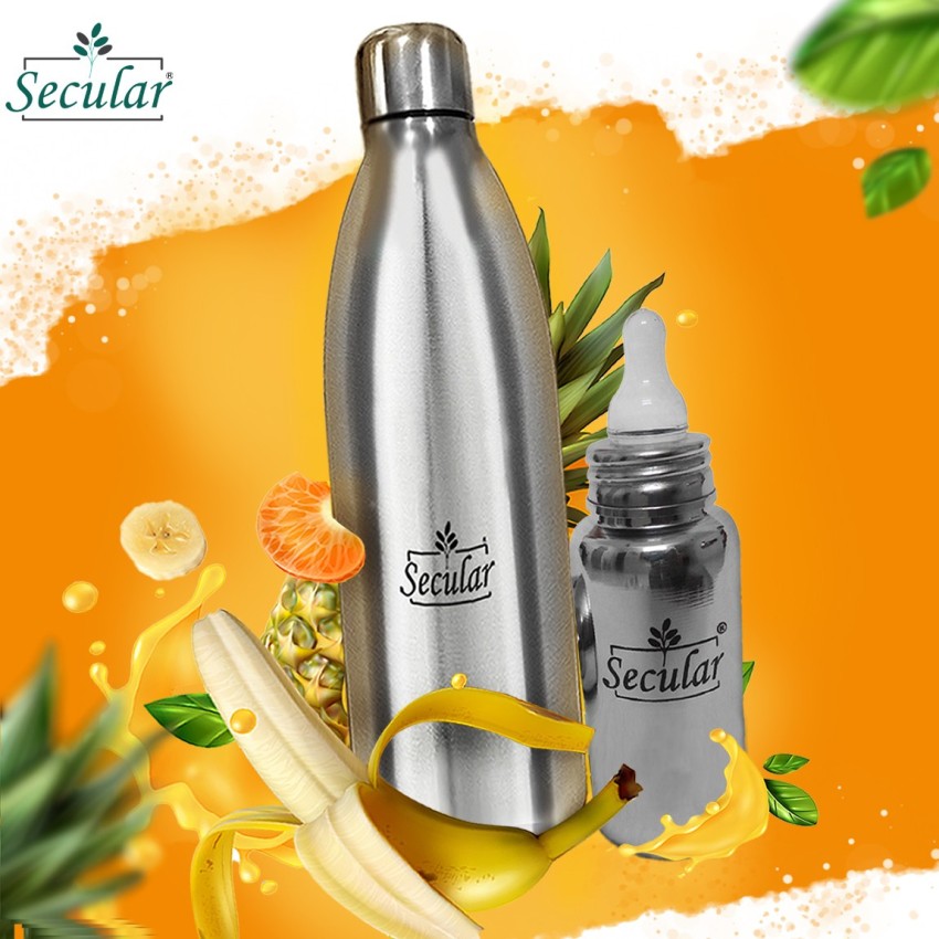 Secular Juice Storage Bottle, Stainless Steel Fresh Juice Bottle (Pack of  2) 1000 ml Bottle - Buy Secular Juice Storage Bottle, Stainless Steel Fresh  Juice Bottle (Pack of 2) 1000 ml Bottle