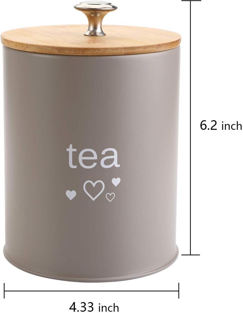 nestroots Wooden, Iron Tea Coffee & Sugar Container - 400 ml Price