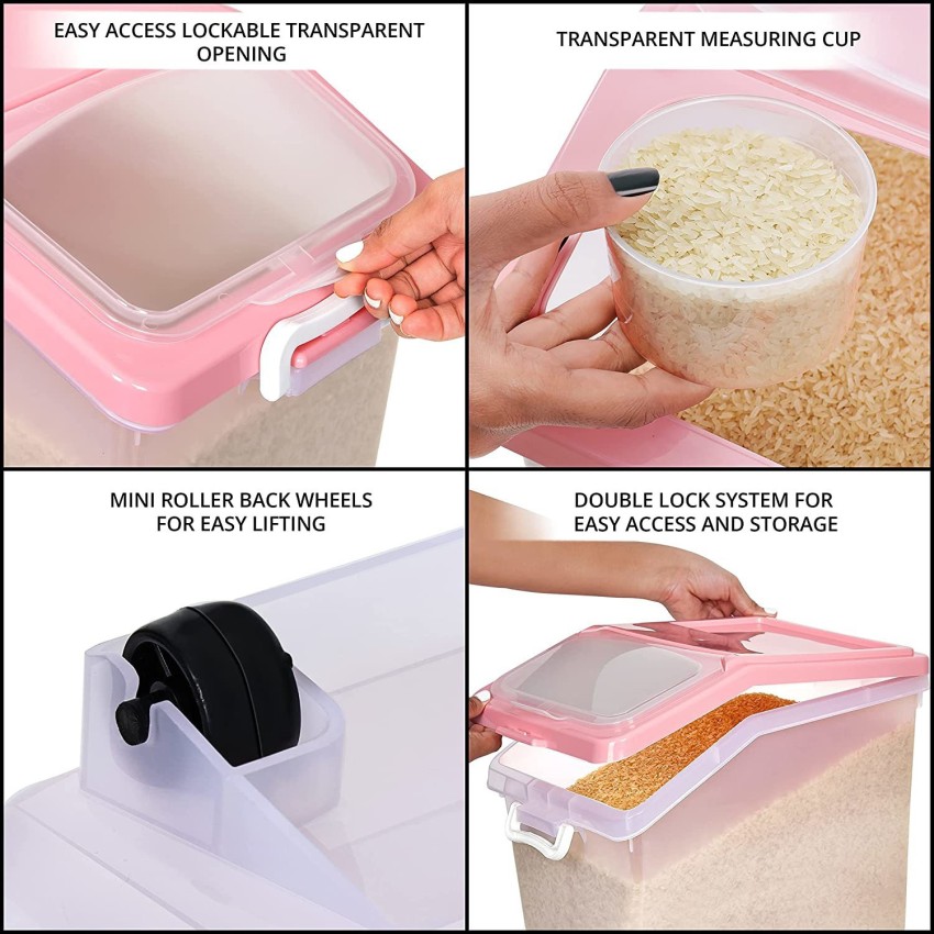 About Space Rice Dispenser 10kg - Pink 