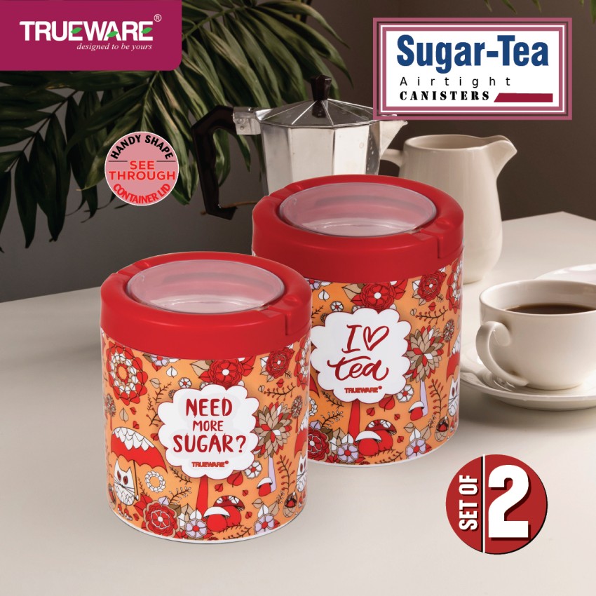 Trueware Plastic Tea Coffee & Sugar Container - 750 ml, 750 ml