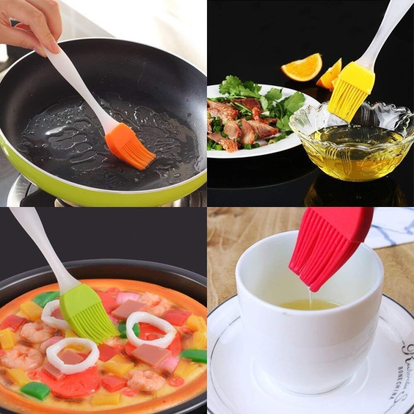 6 Pack Silicone Basting Pastry Brush Spread Oil Butter Sauce Marinades for  BBQ