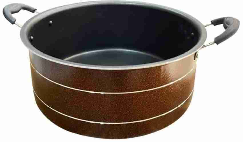 Brown Big nonstick biryani pot, For Kitchen, Size: 12 Ltr