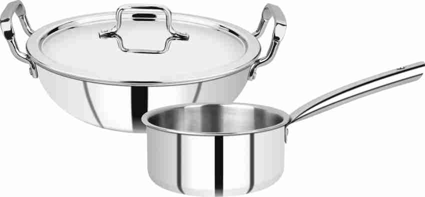 Bergner Stainless Steel Tri Ply Cookware Set Review (Saucepans, Frying Pan,  Kadai, Tope Lid) 