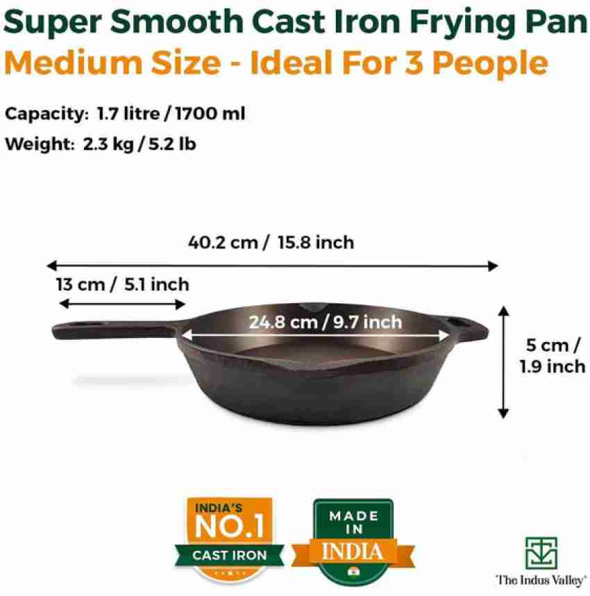 Cast Iron Cookware set - Kadai [2.5L] + Skillet [1.5L] + Cast Iron Dosa  Tawa [10Inch]