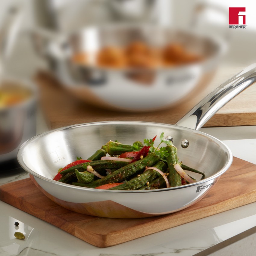 BERGNER Tripro Stainless Steel Induction Bottom Cookware Set Price in India  - Buy BERGNER Tripro Stainless Steel Induction Bottom Cookware Set online  at