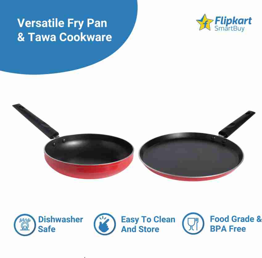 Flipkart SmartBuy Tawa and Fry Pan with Steel Lid Non-Stick Coated