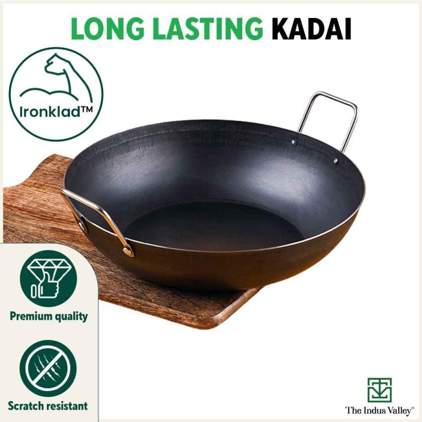 Iron Gravy Kadai,iron Kadai,frying Pan for Cooking,pan Heavy Base Iron  Kadhai,handmade Pan Loha,lokhand,lokhandi Black,premium Cast Iron Wok 