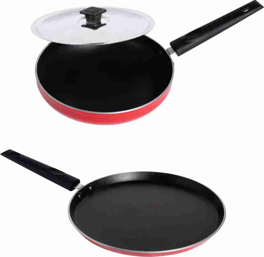 Flipkart SmartBuy Tawa and Fry Pan with Steel Lid Non Stick Coated