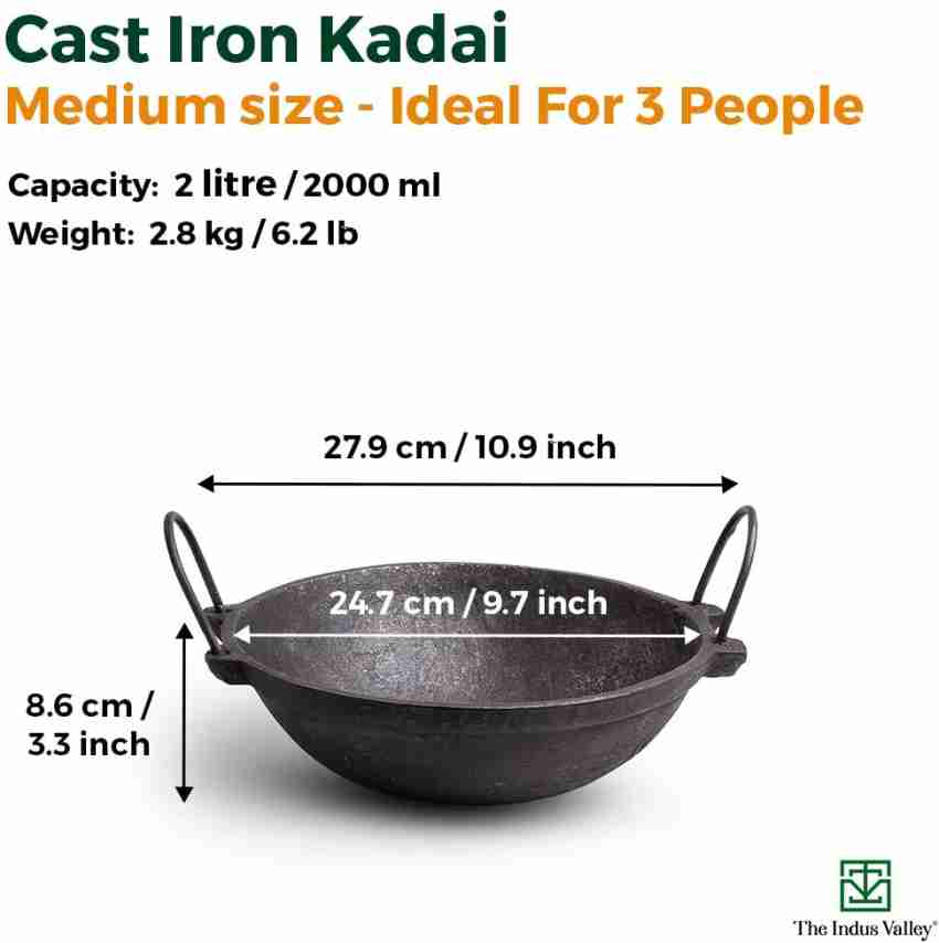 The Indus Valley Pre-Seasoned Cast Iron Breakfast Combo Set - (Super Smooth  Tawa 28 cms + Appam Pan 23 cms) Cookware Set | Healthy Cooking | Gas Compa