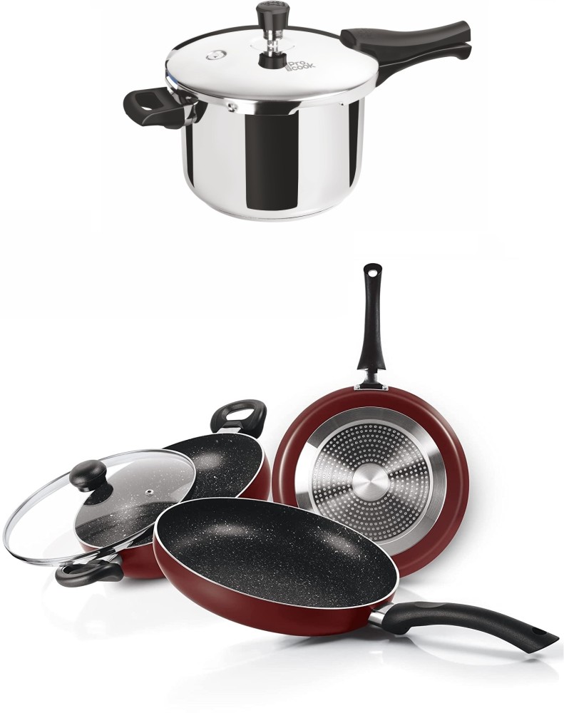 MILTON Induction Bottom Non Stick Coated Cookware Set Price in India Buy MILTON Induction Bottom Non Stick Coated Cookware Set online at Flipkart