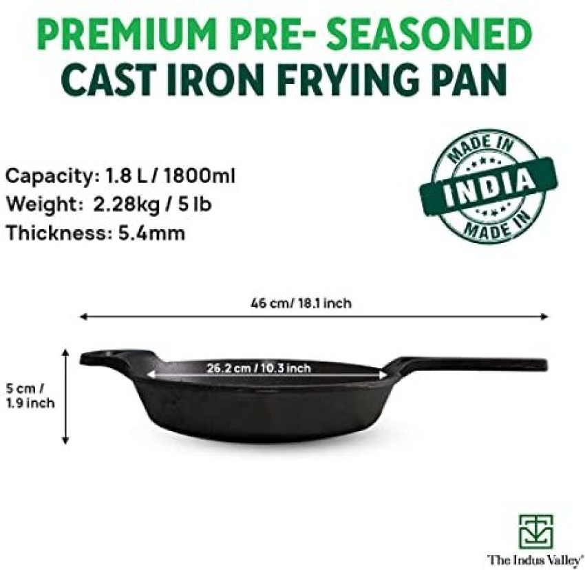  The Indus Valley Pre-Seasoned Cast Iron Paniyaram Pan