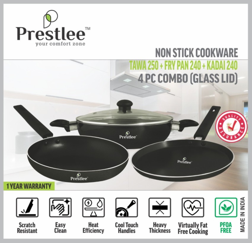 Kitchen & Dining, FESTIVE OFFER!!NEW 4-Piece Gift Set Which Includes NONSTICK  DOSA TAWA,NONSTICK FRY PAN,NONSTICK KADAI AND STAINLESS STEEL LID