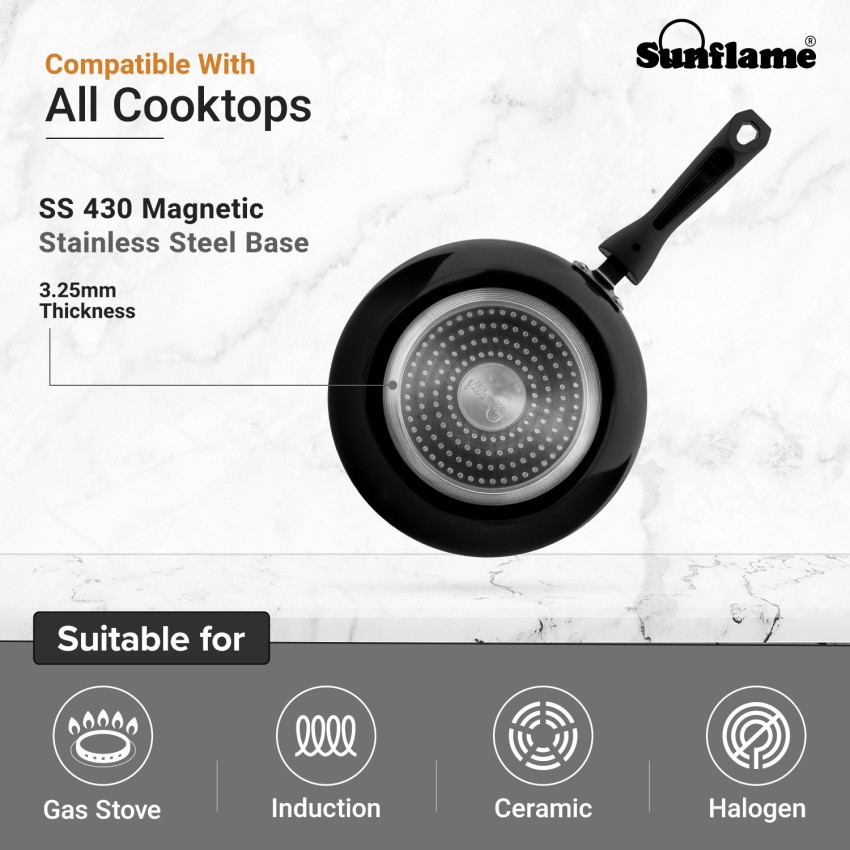 cookware with a magnetic bottom