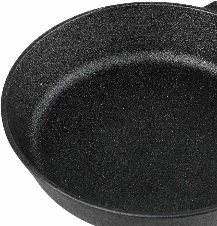 Vinod Legacy Pre-Seasoned Cast Iron Kadai, 22 cm, Induction Friendly,Black,  1 Piece