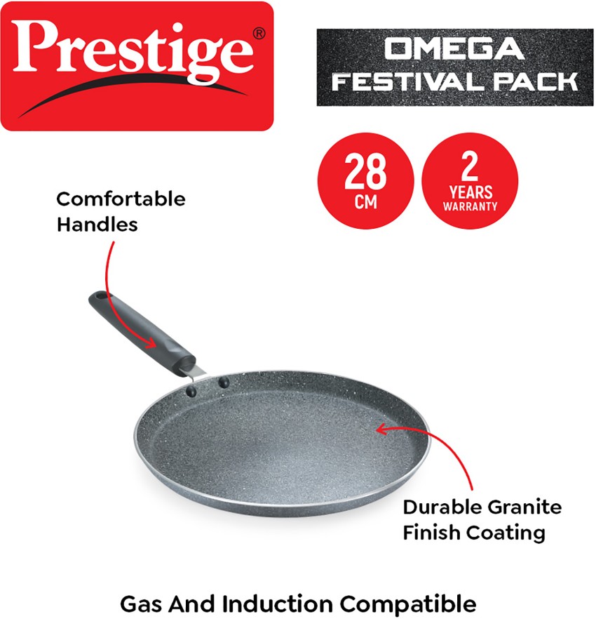 Prestige Omega Grey Granite Festival Pack BYK Set Kadai With Lid