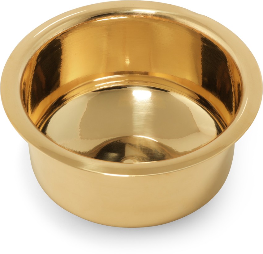 Buy Arra brass tea pan with wooden handle Online - Ellementry