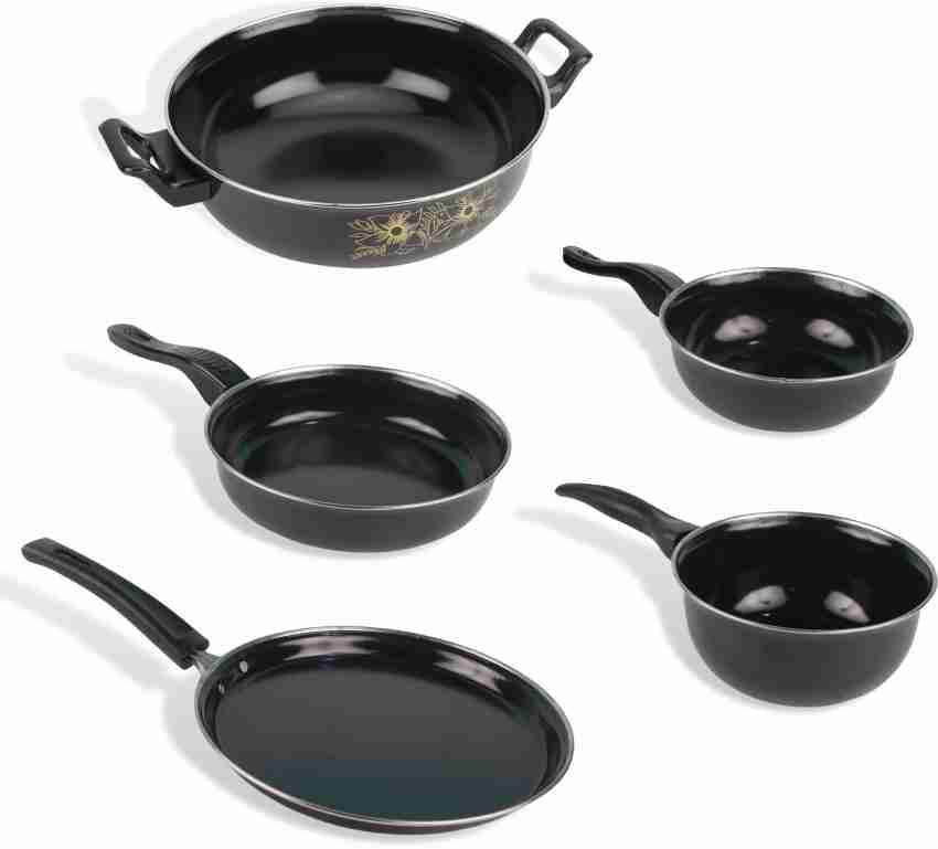 Flipkart SmartBuy Tawa and Fry Pan with Steel Lid Non-Stick Coated