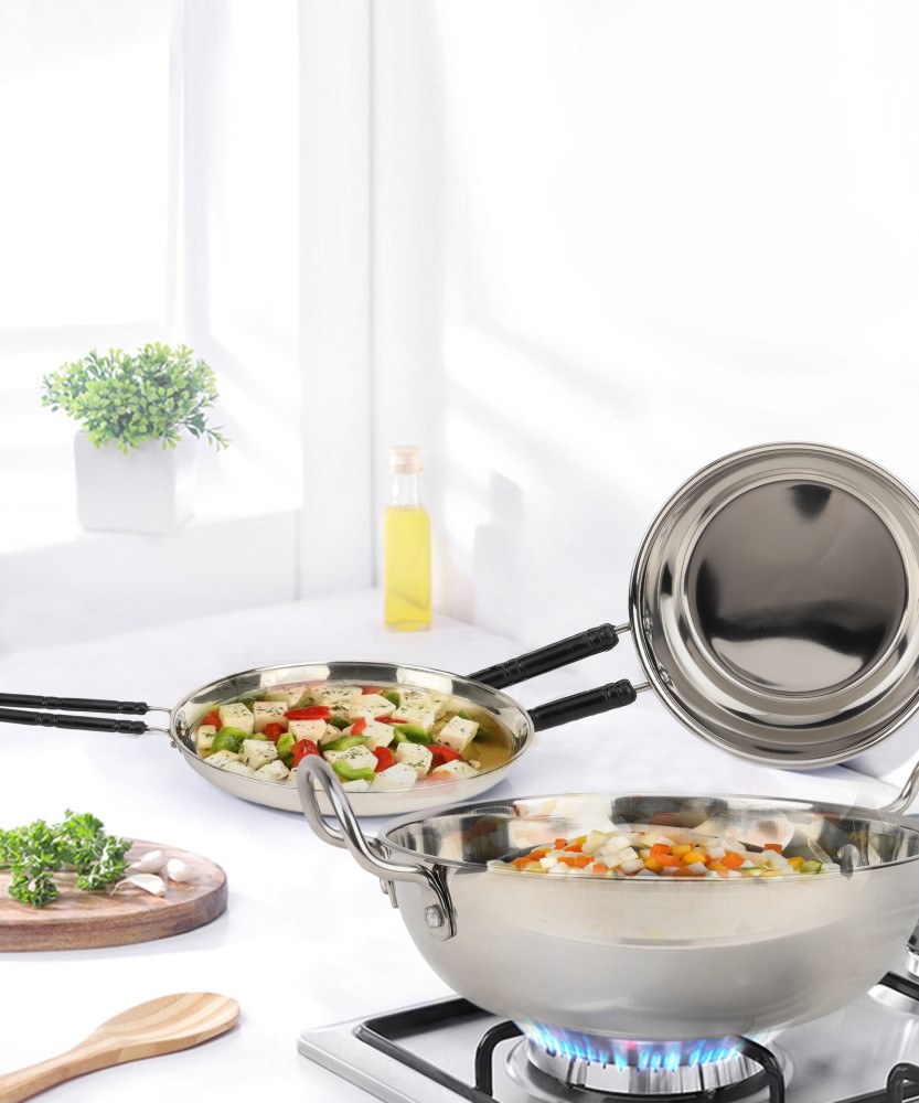 Premium Stainless Steel Non-Stick Frying Pan for Gas and Induction