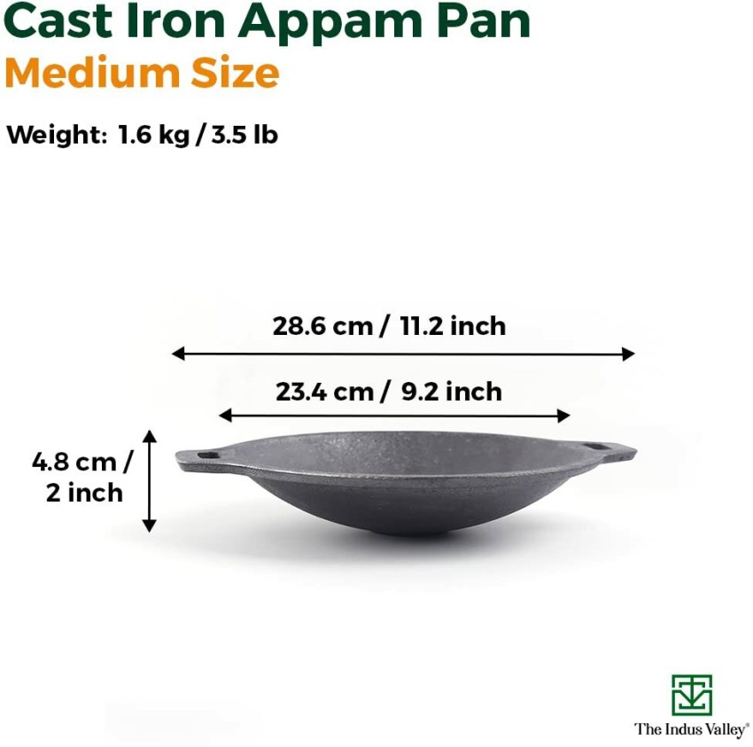Cast Iron Appam Pan with Lid - 9 - Diamond Trading Inc
