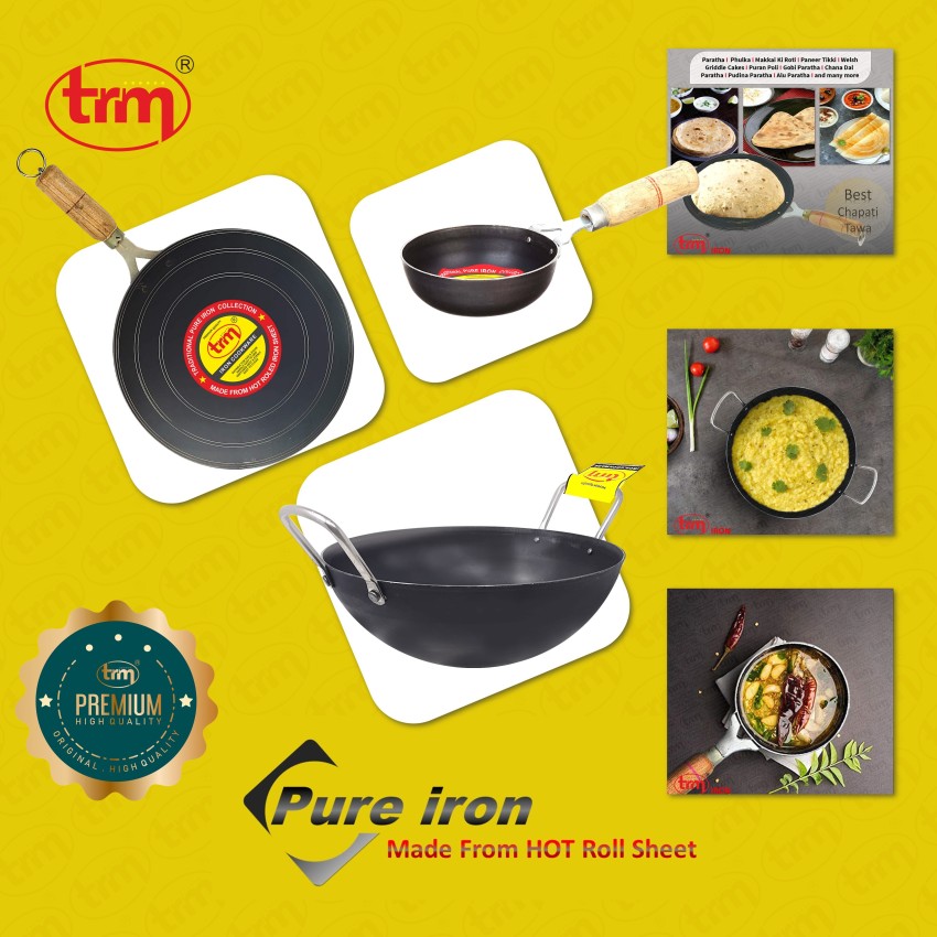 Kadai Chapati Pan Cast Iron Cookware, Cast Iron Skillets