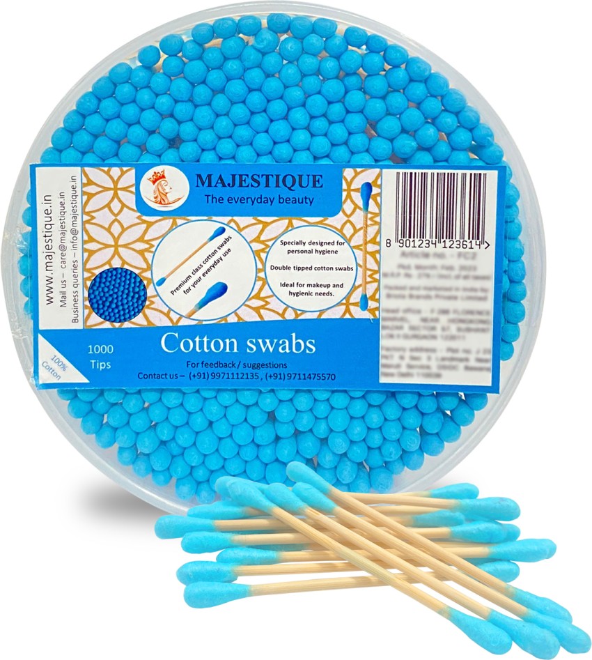 Cotton Swabs, Blue 100-pack, Eco