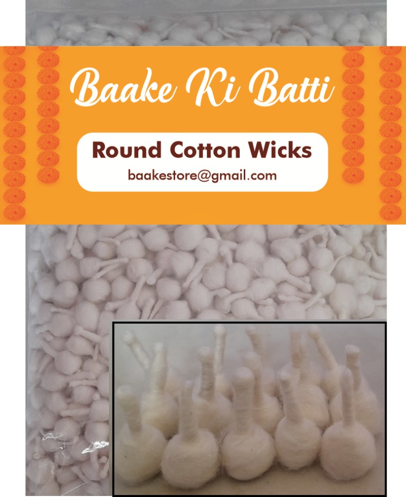 ARINJAY round cotton batti,cotton wicks for pooja Cotton Wick Price in  India - Buy ARINJAY round cotton batti,cotton wicks for pooja Cotton Wick  online at