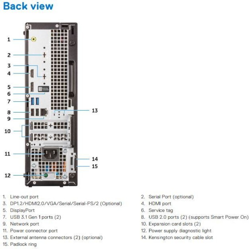 CompuTek Dell-OptiPlex 3060 SFF,Intel i5 8th Gen, 256 GB M.2 PCIe NVMe SSD  & 500 GB HDD ™ | Dell OptiPlex 3060(Renewed)-Intel Core i5-8500(6 Cores, 3  to 4.1 GHz Max) (8 GB