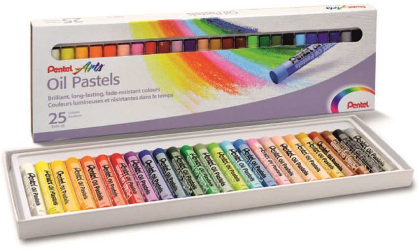 Pentel Arts Oil Pastels, 50 Color Set (phn-50), Multicolor